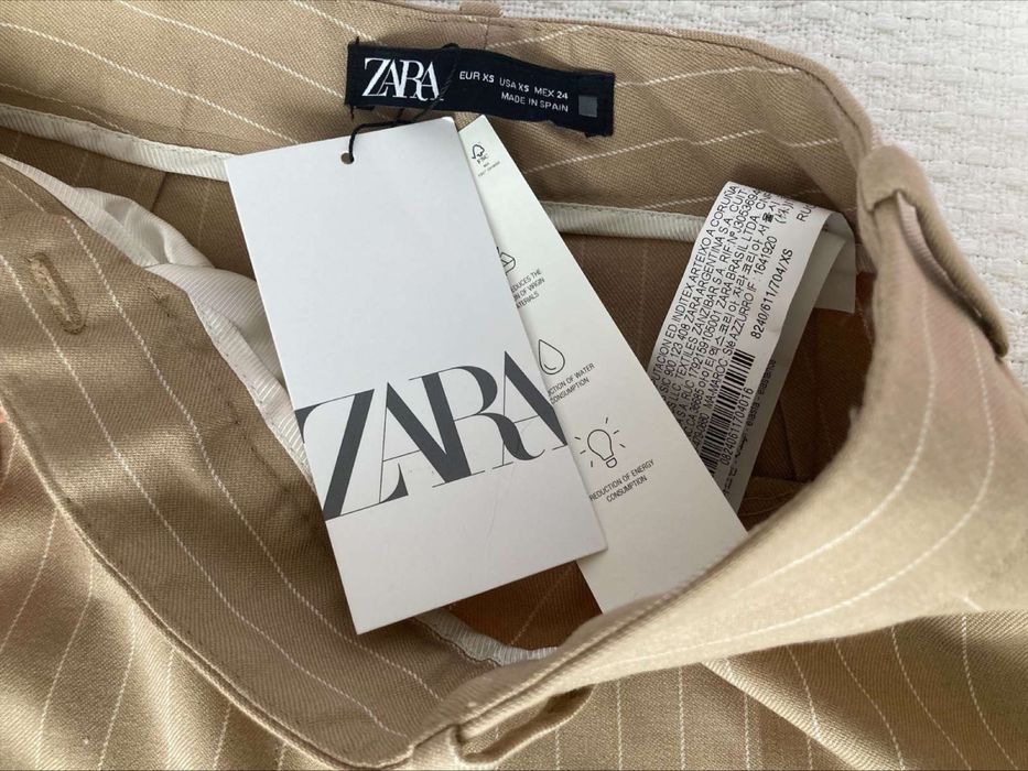Zara брюки в полоску мужского кроя, размер xs