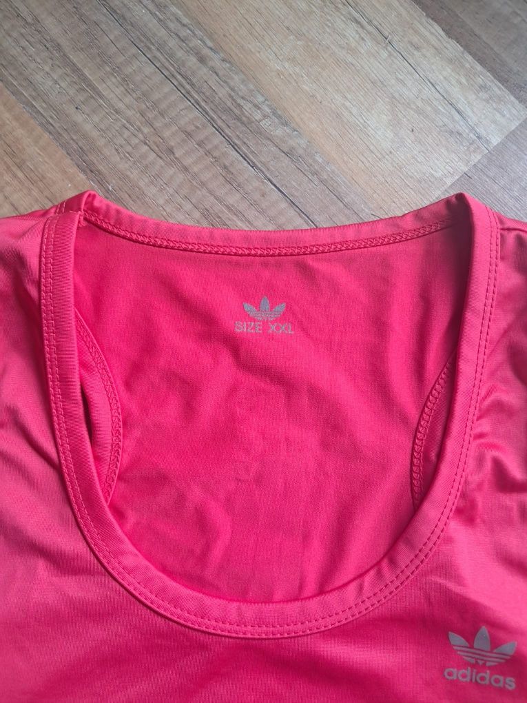 Adidas koszulka różowa XL t shirt podkoszulek damski sportowy