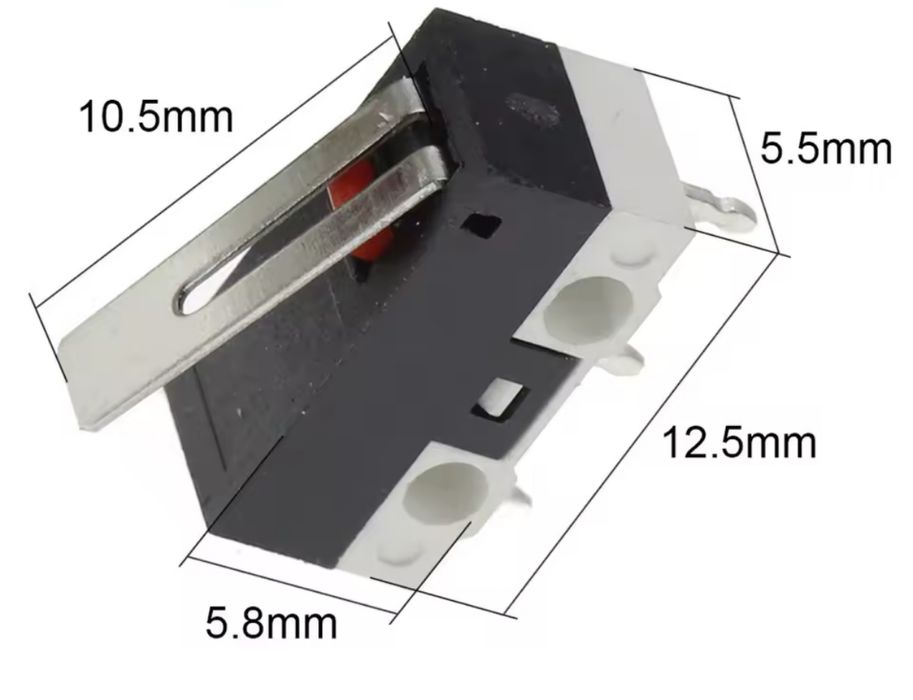 Кінцевий вимикач KW10-Z1P мікро с флажком KW-1 1А мікрік