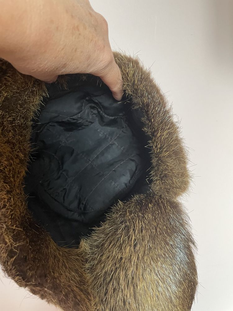 Czapka futrzana papacha uszatka