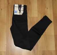 spodnie czarne jeans 34 xs lee plein  36 s rurki spodnie jeansowe