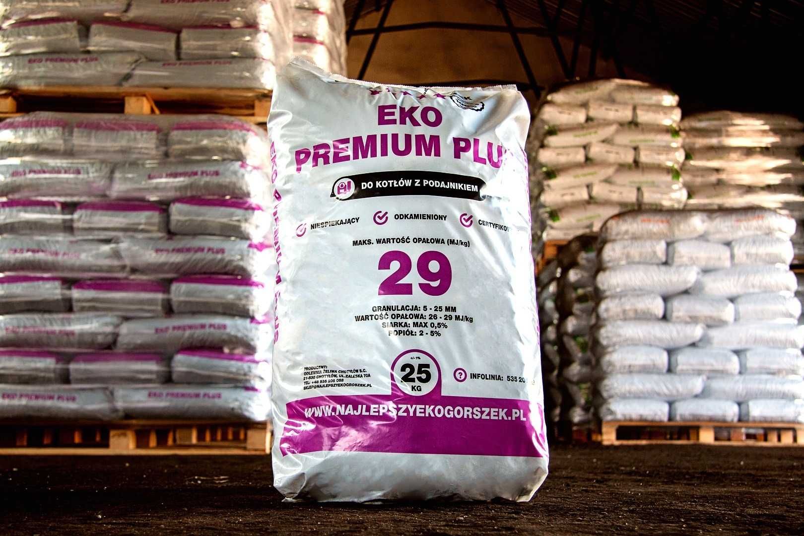 EKOGROSZEK Premium Plus Najmocniejszy 29 MJ/kg suchy i błyszczący