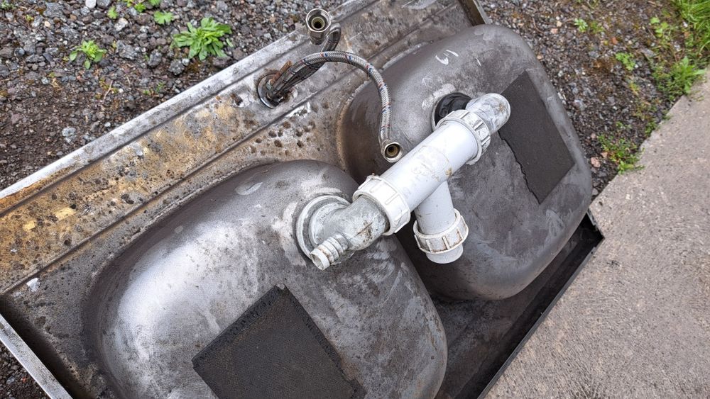 Zlewozmywak nakładany dwukomorowy 80x60 / bateria