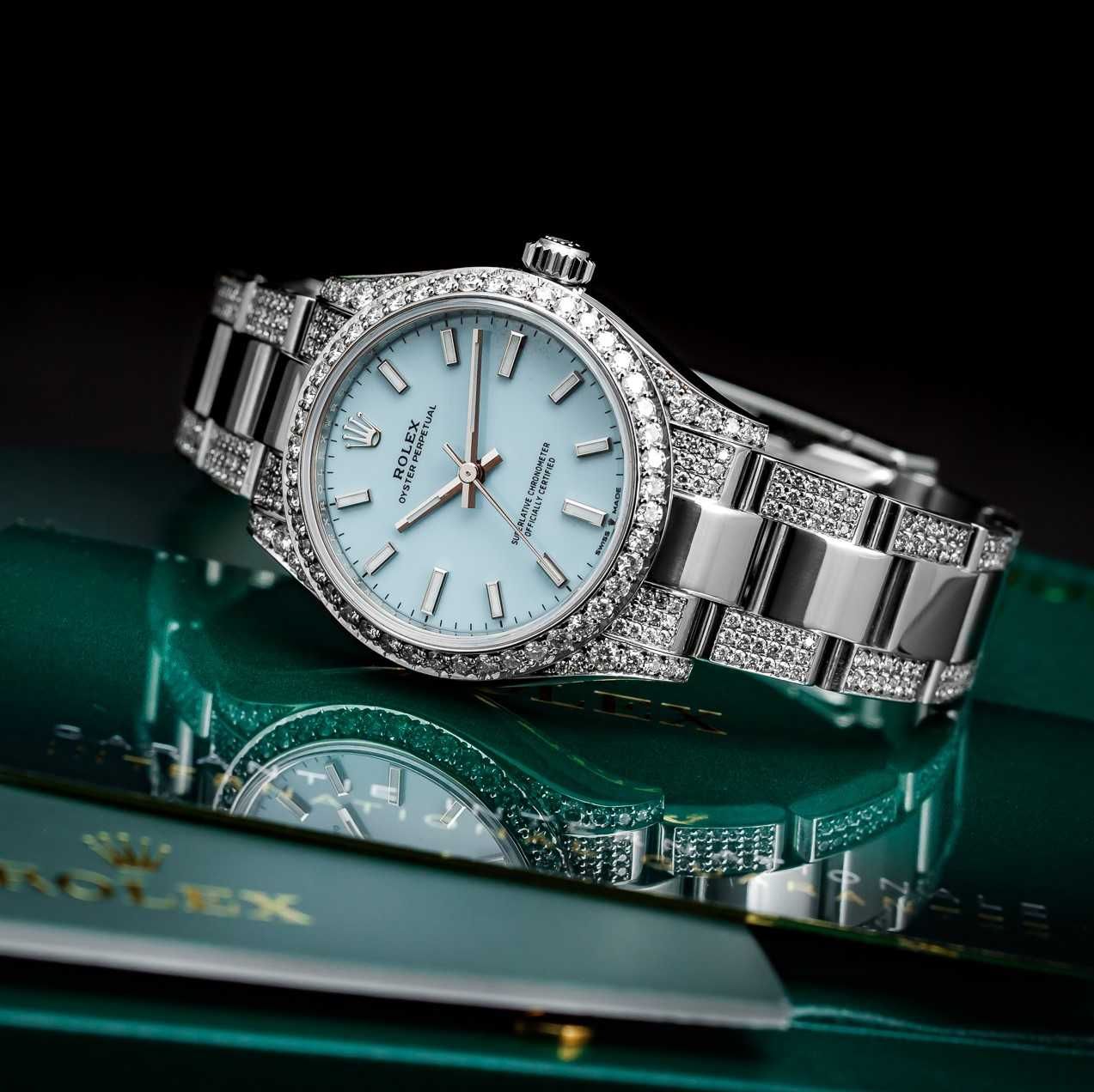 Zegarek z diamentami - Rolex Oyster Perpetual