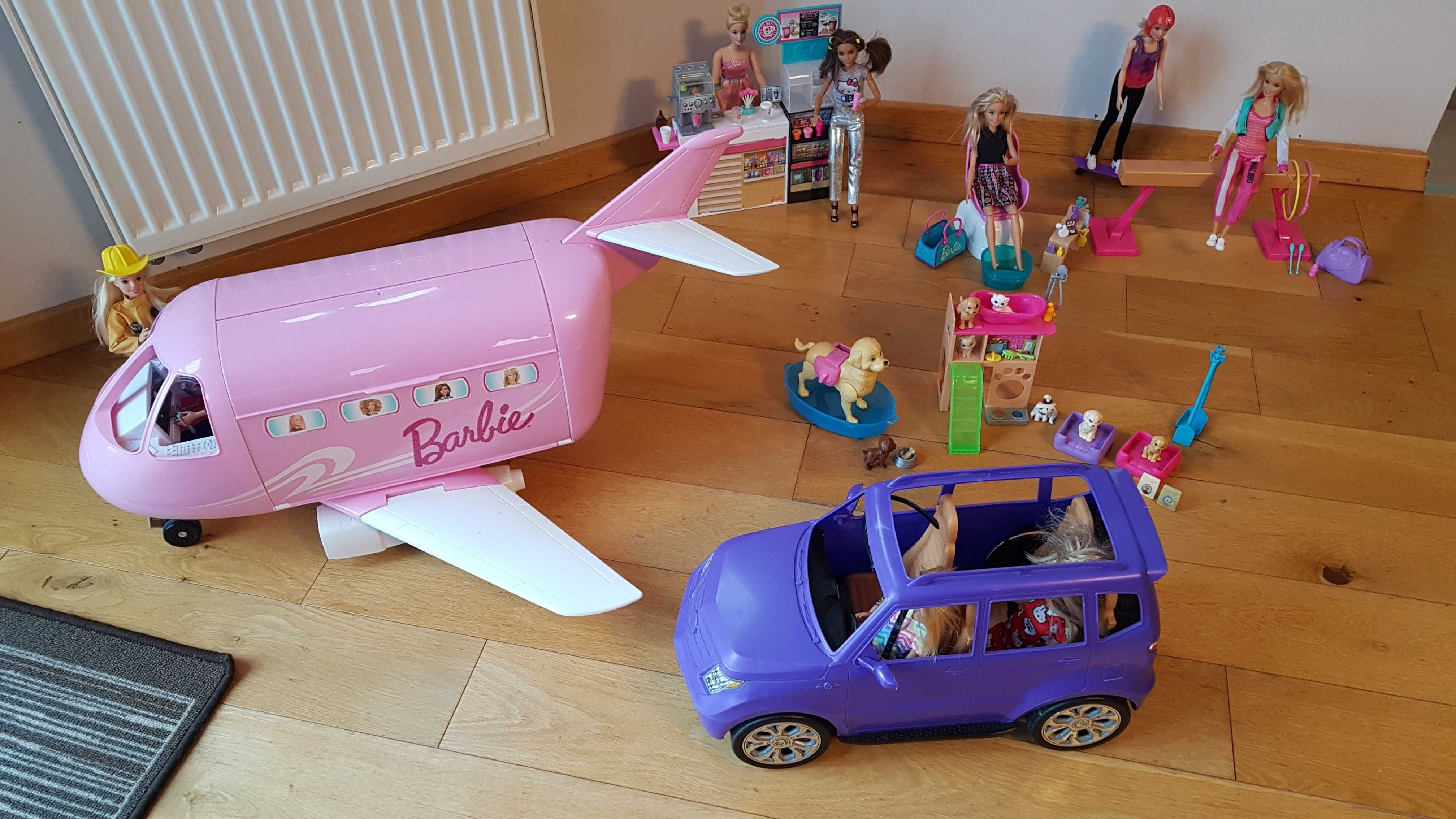 Dom lalki Barbie Dreamhouse, samolot, karetka, auto, cukiernia i in.