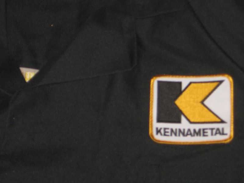 Chałat roboczy czarny lekki na lato haft 3 kieszenie Wichita Kansas L