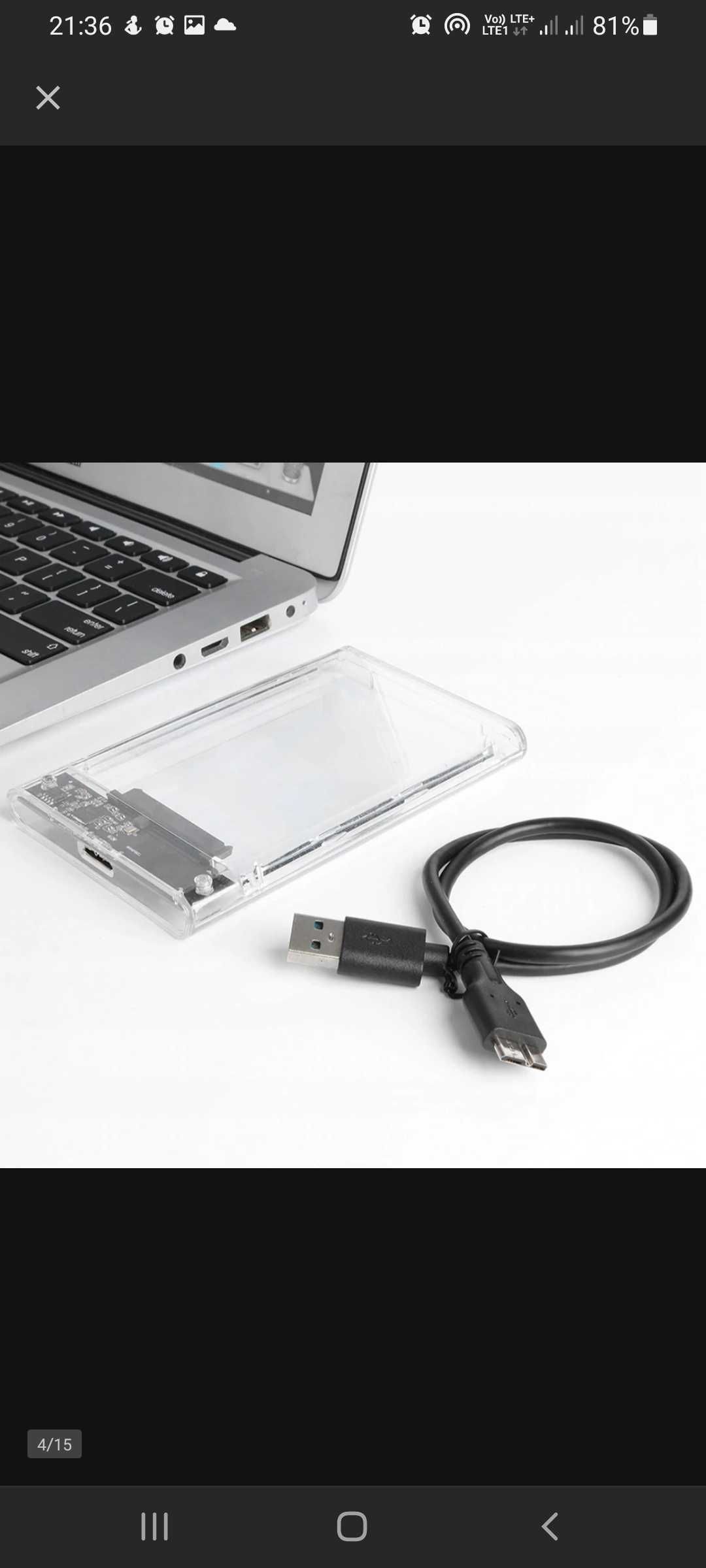 Obudowa dysku 2,5" przezroczysta obudowa dysku USB 3.0 3.1