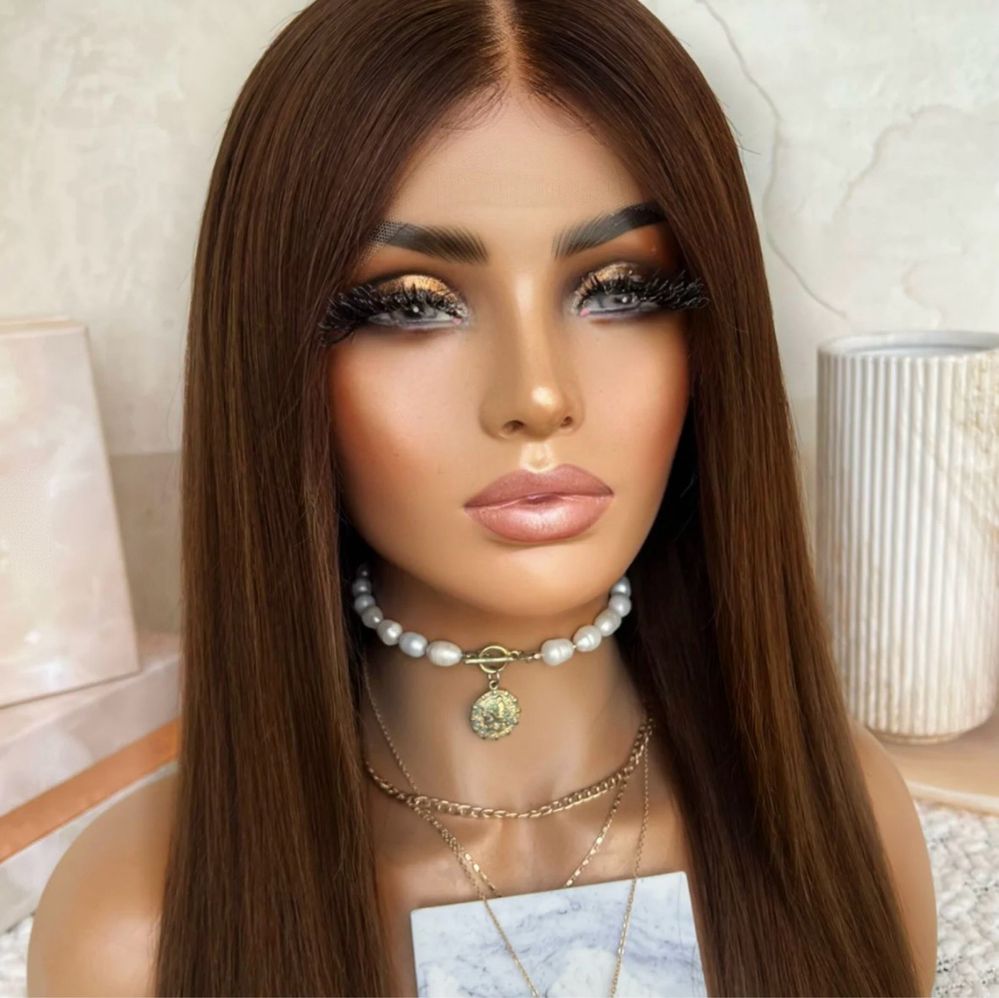 nowa naturalna peruka lace front 100% ludzki wlos na co dzien