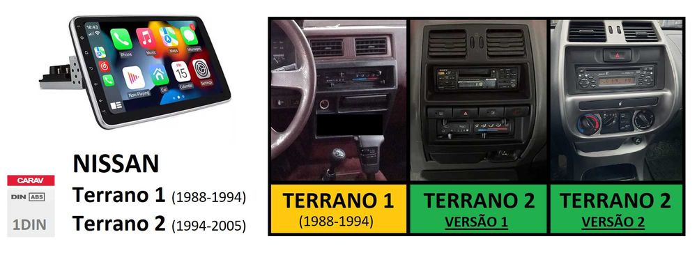 (NOVO) Rádio 2DIN • NISSAN Terrano 1 / 2 (1988 até 2005) • Android