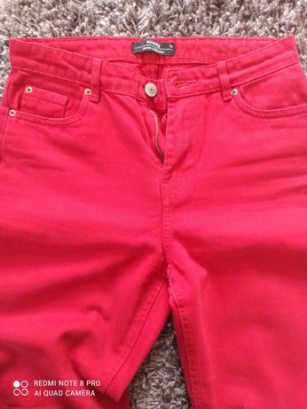 Штани джинсові червоні