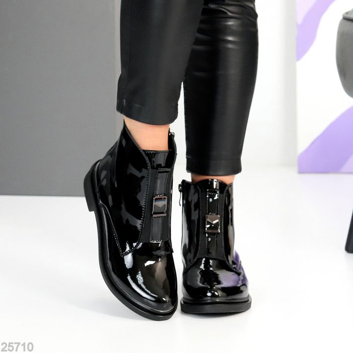 Жіночі черевики ботинки лакові зима