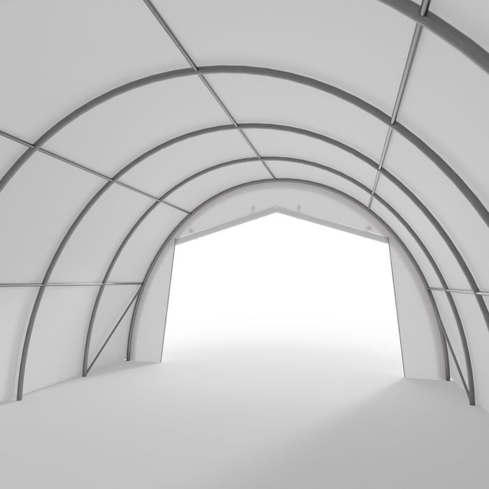 Hala namiotowa łukowa 6,1x18,3m Całoroczna ochrona | Gruba Plandeka!