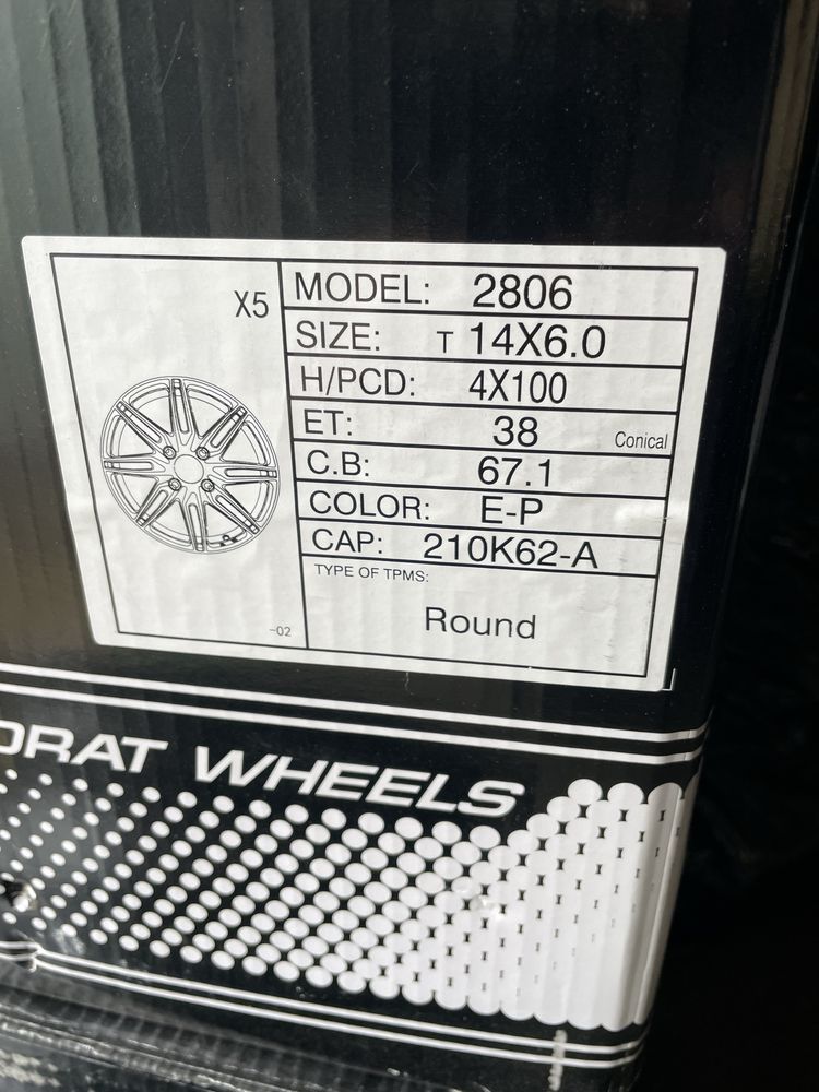 Диски R14 4/100 новые диски Рено, Авео, Ланос