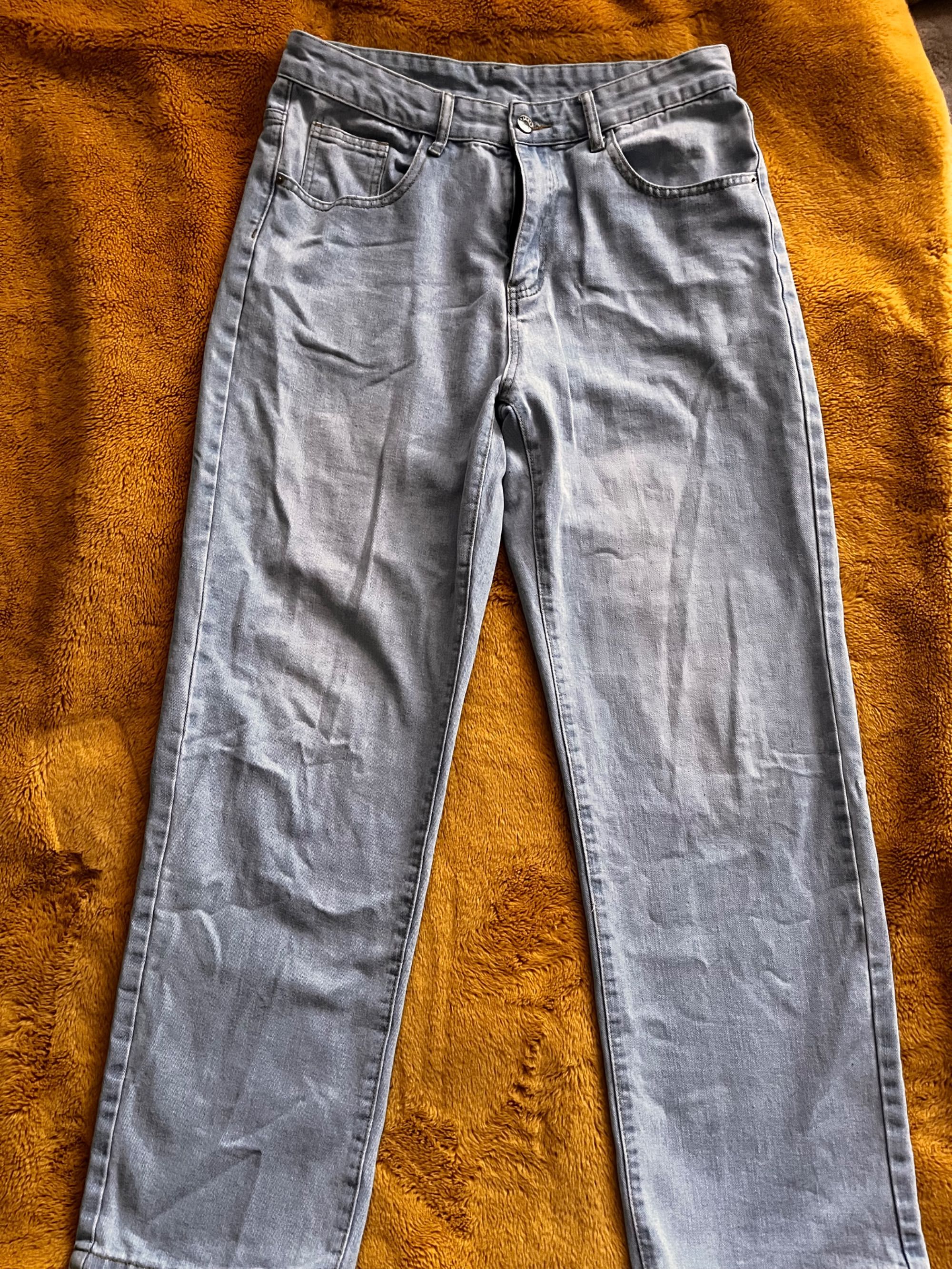 Shein jeansy jasne proste r .S -regular oversize