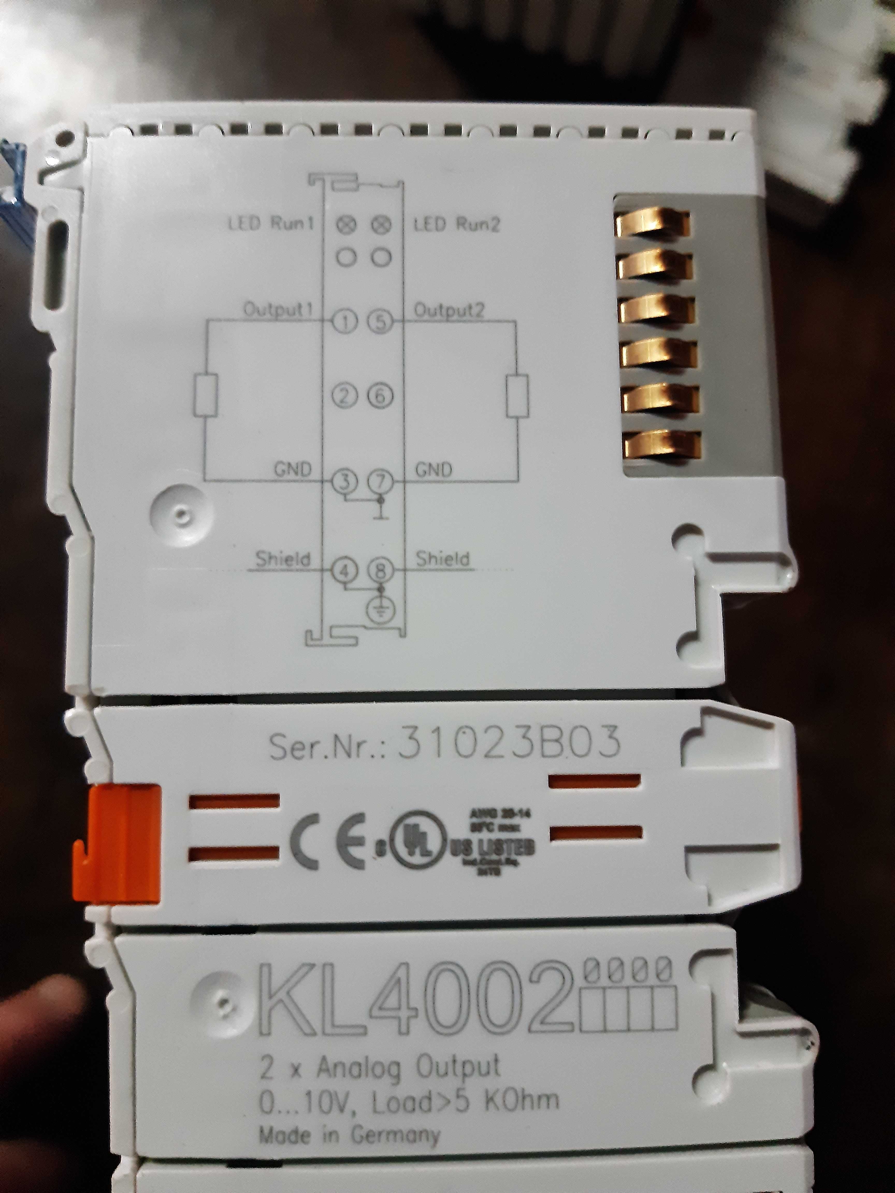 Modulos Beckhoff KL1002,KL2012,KL2032,KL3062,KL4002,KL9010,KL9100.