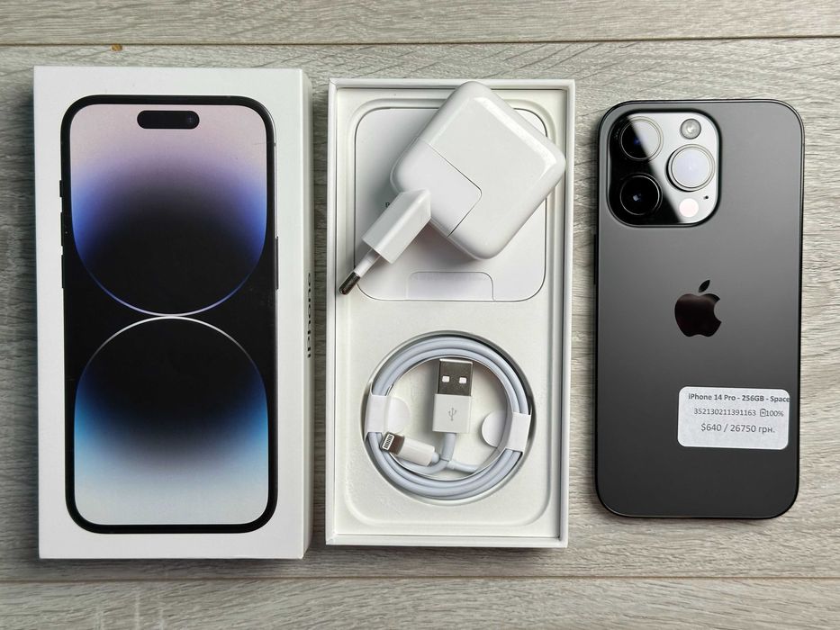 Apple iPhone 14 Pro - 256GB - Space Black Neverlock ІДЕАЛ 100%