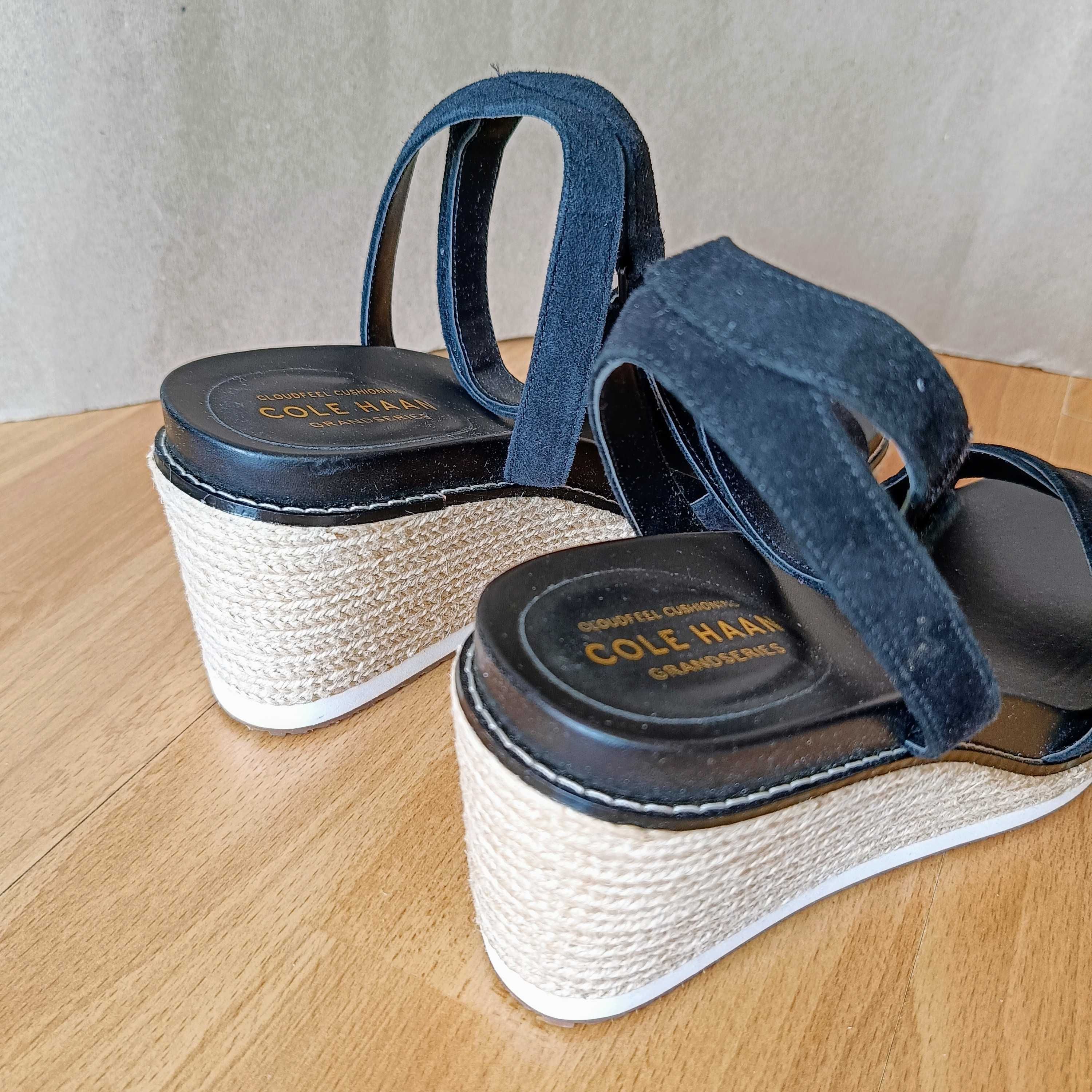 Cole Haan sandały na koturnie rozmiar 9,5 B / 26-26,5 cm nowe
