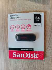 Pendrive SanDisk 64GB USB 3.1 wodoodporny z zatyczką.