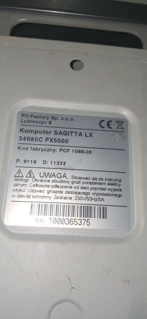 Komputer stacjonarny dla niewymagających lub na części