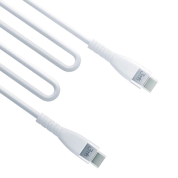 Kabel 3mk Hyper Silicone Cable USB-C / USB-C 60W 3A - biały