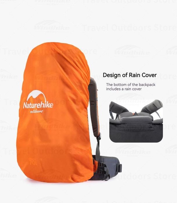 Рюкзак з каркасом трекінговий туристичний Naturehike 70 літрів , + вол