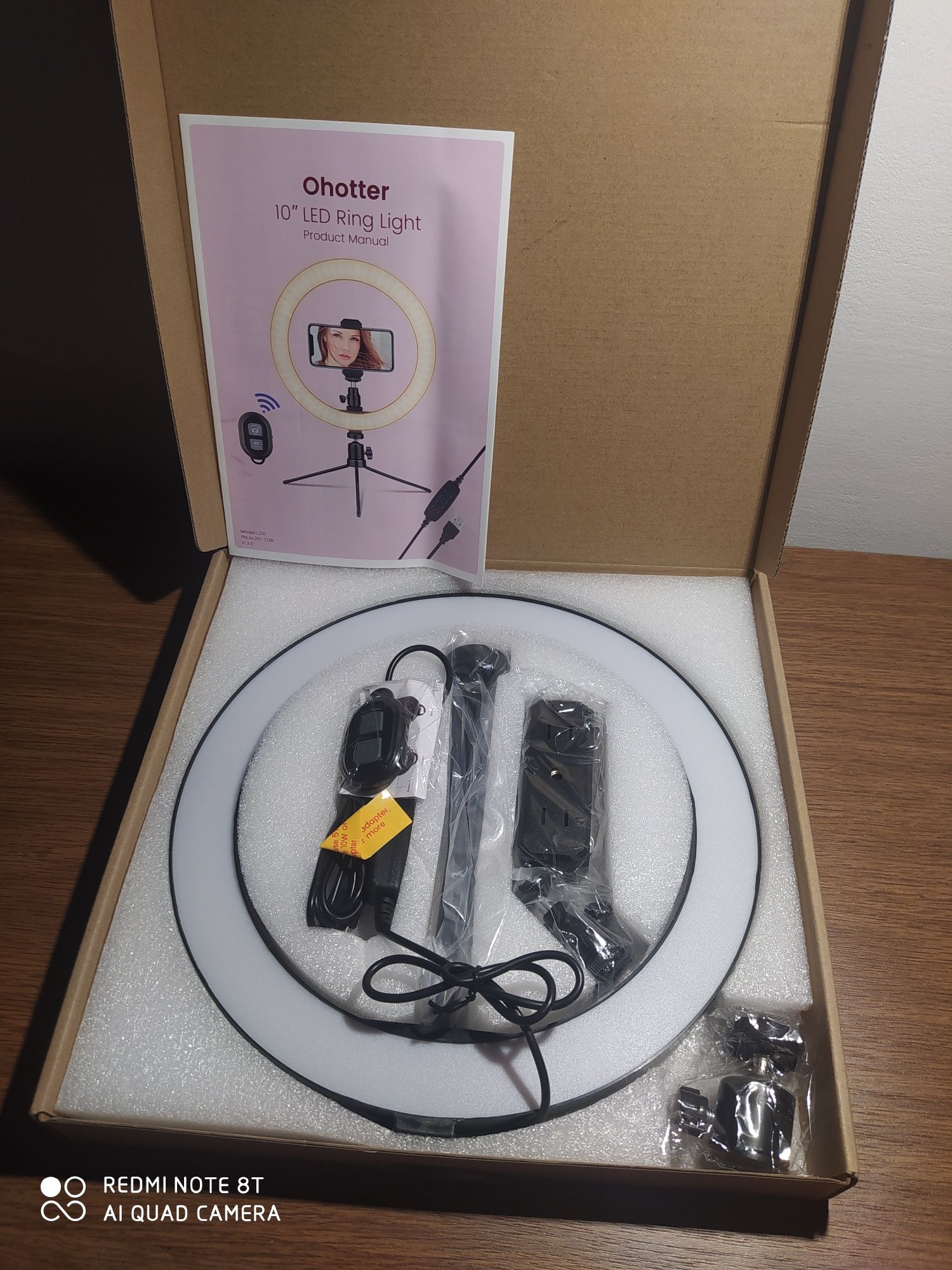 10 cali lampa pierścieniowa LED z pilotem USB Bluetooth streaming