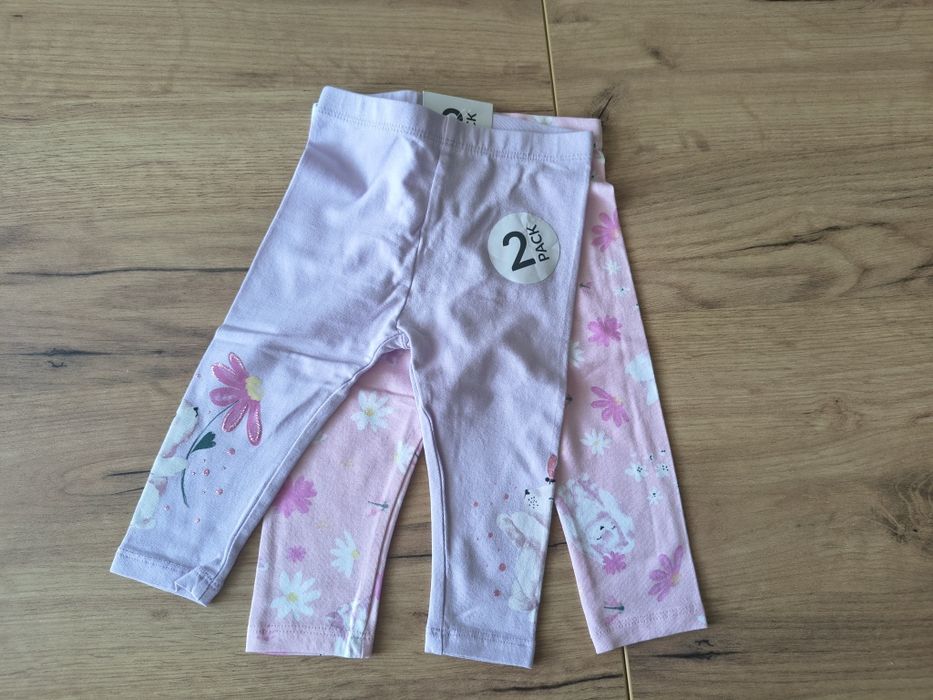Zestaw 2 szt legginsy niemowlęce NOWE rozmiar 74