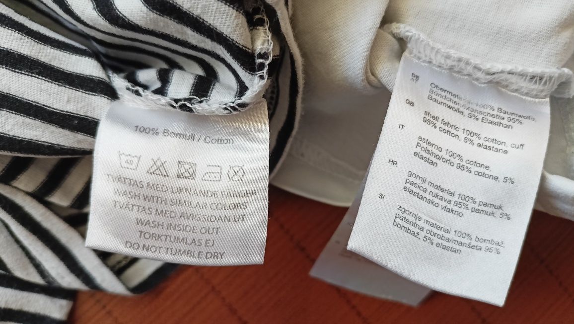 Koszulki z długim rękawem 2-pak pseudo eleganckie rozm. 92