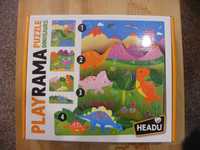 puzzle com 4 camadas - motivo dinossauros - headu - NOVO