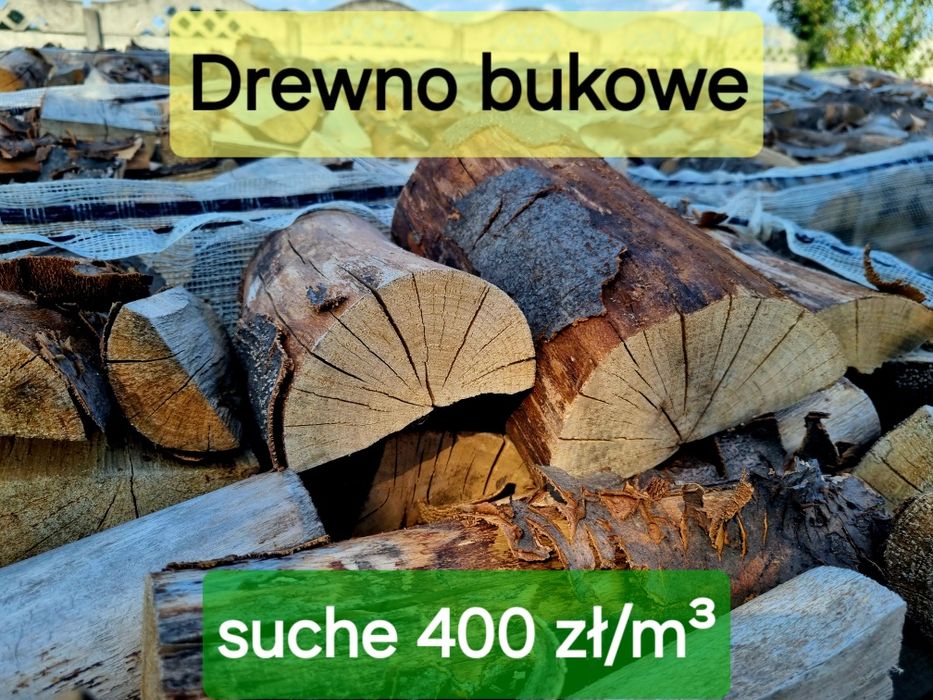 Drewno kominkowe buk sezonowany opałowe suche
