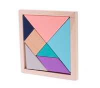 Tangram puzzle drewniane układanka klocki 11,5cm x 11,5cm