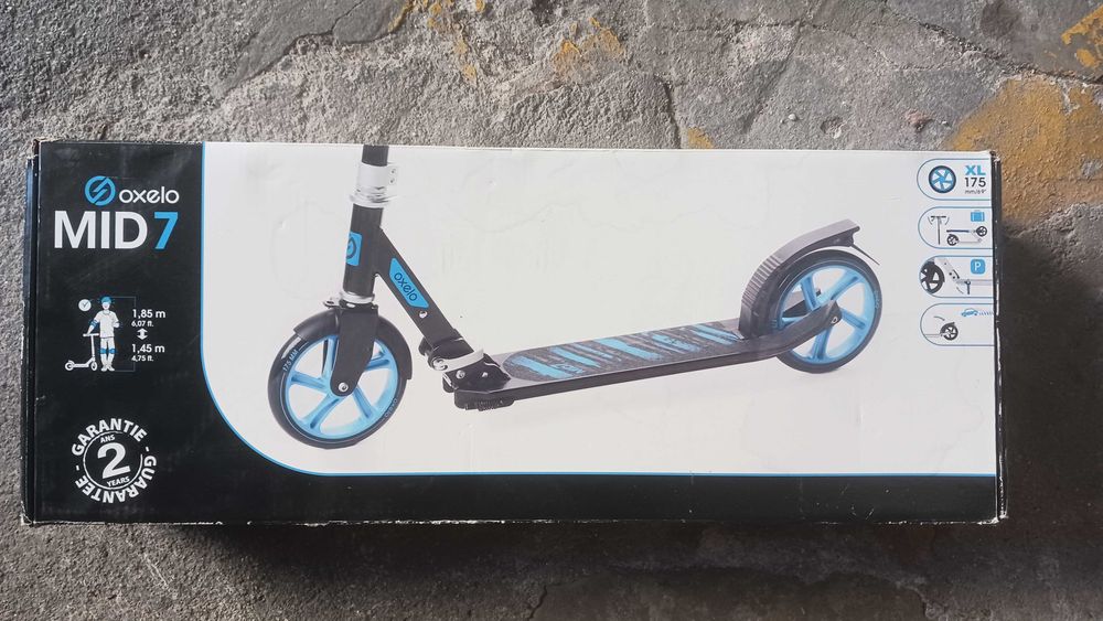 Trotinete Oxelo MID 7 Azul e preto - Dobrável