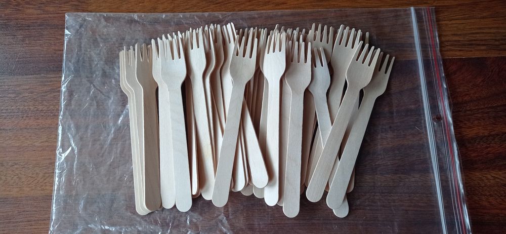 Widelce drewniane jednorazowe Bio Eco 100 sztuk