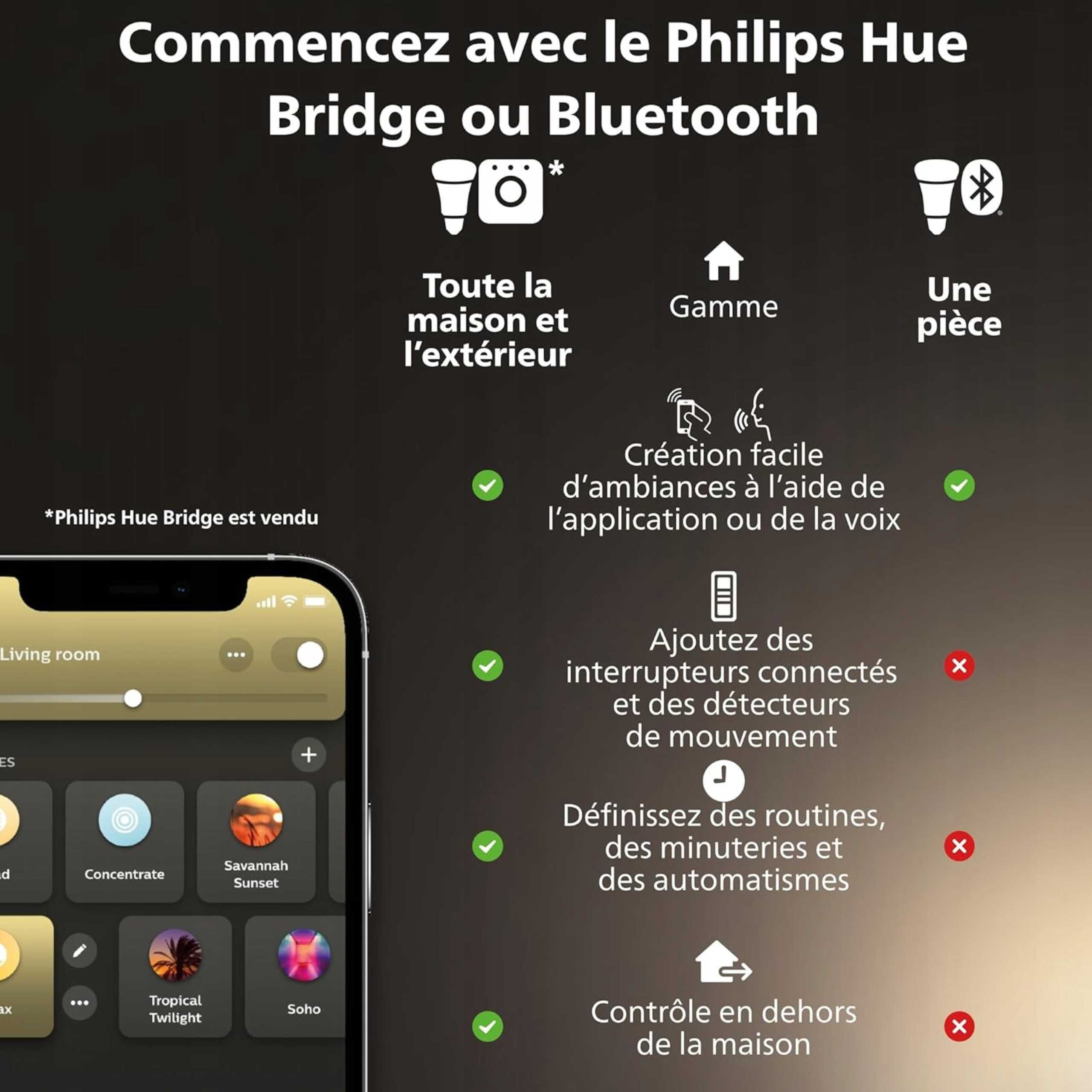 Białe Żarówki LED E27 Philips Hue 2 sztuki 9W