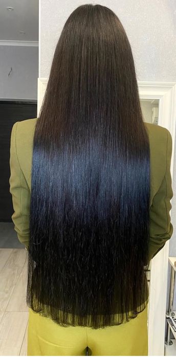 Волосы для наращивания 75 см черные