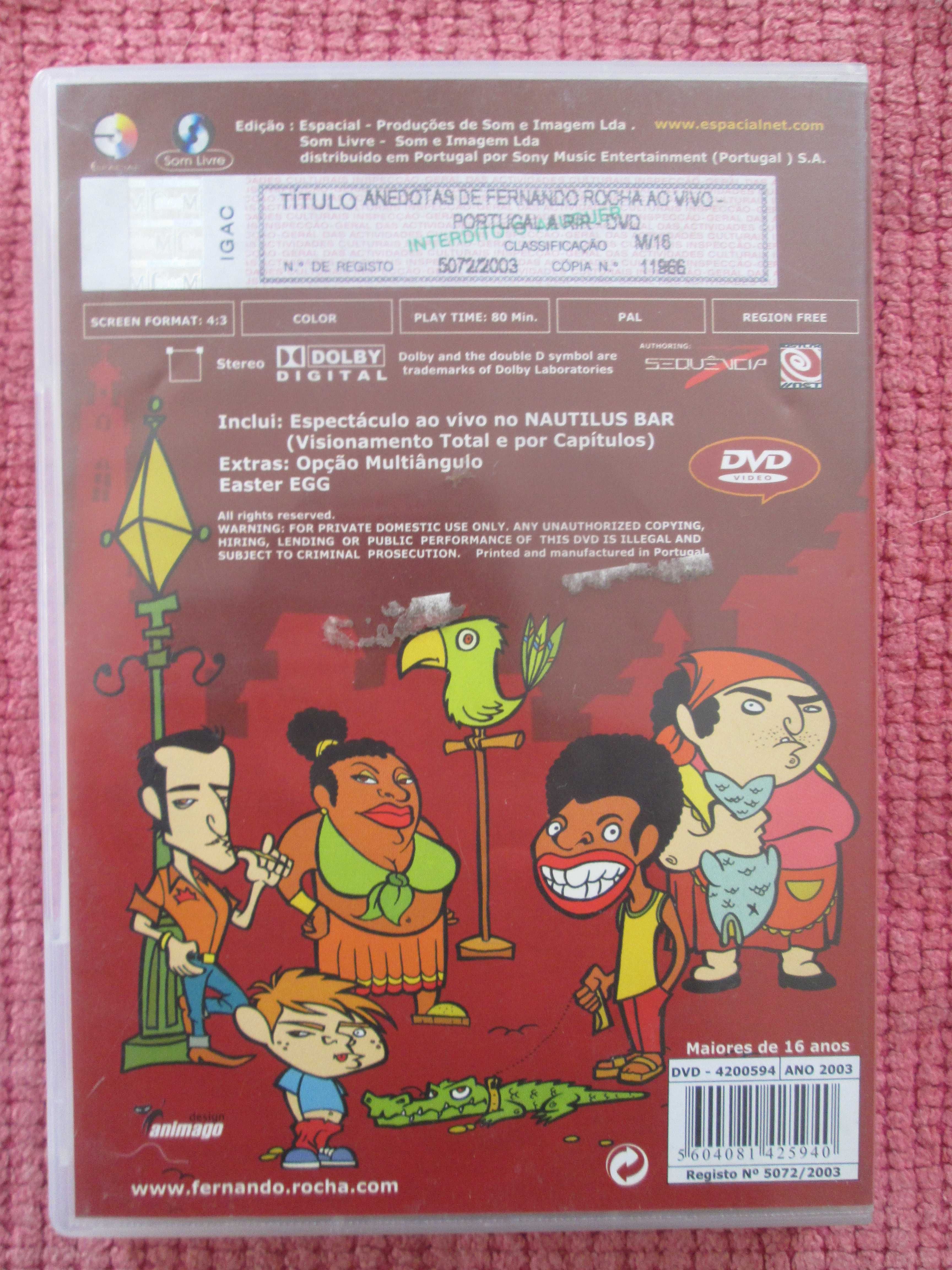 DVD Anedotas de Ferando Rocha, ao vivo - Portugal a Rir