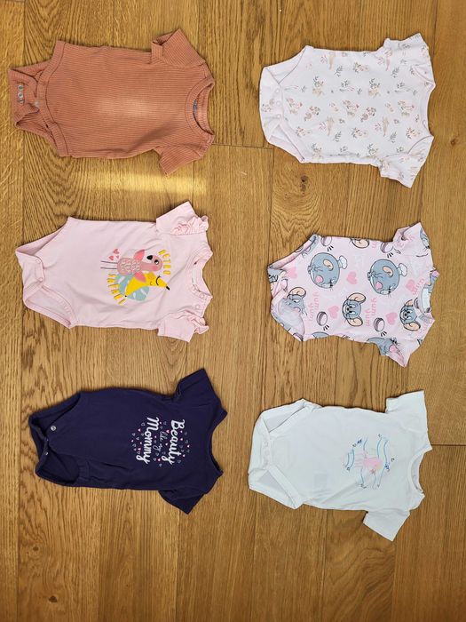 Ubranka dla dziewczynki 68. Po jednym dziecku.