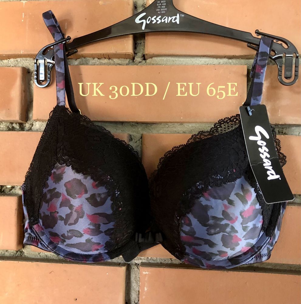 Biustonosz Gossard Wild 30DD 65DD 65E koronka nowy z metką plunge