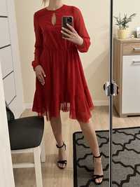 Śliczna czerowona NOWA sukienka elegancka