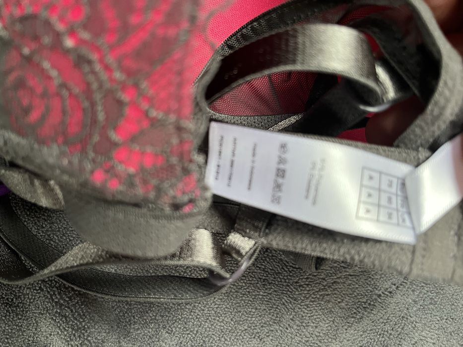 Dwa różowo-szare biustonosze rozmiar 75 A z metkami