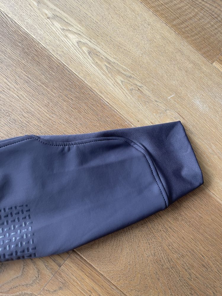 Legginsy bryczesy ocieplane zimowe 40 softshell szare fiolet