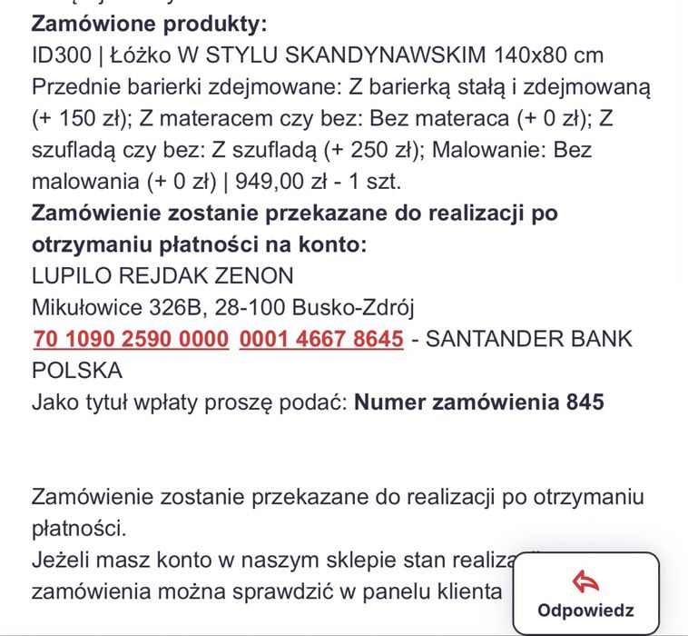 Drewniane łóżko dziecięce 80x140 z barierkami i pojemnikiem