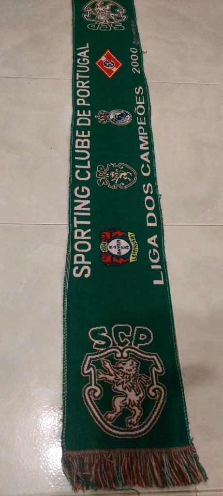 cachecol do sporting liga dos campeoes