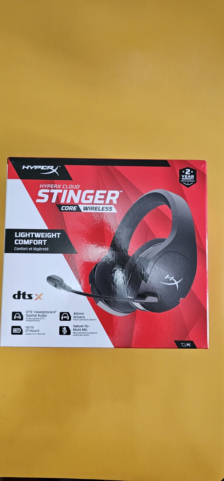Headset Gamer HyperX Stinger Core Wireless (NOVO na Caixa)