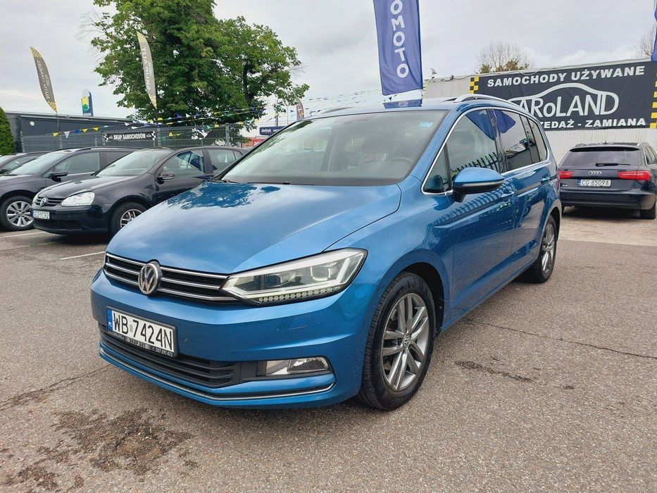 Volkswagen Touran 2,0 TDI 190KM Automat DSG, 7-os, Salon PL, Bezwypadkowy z 2 kpl opon