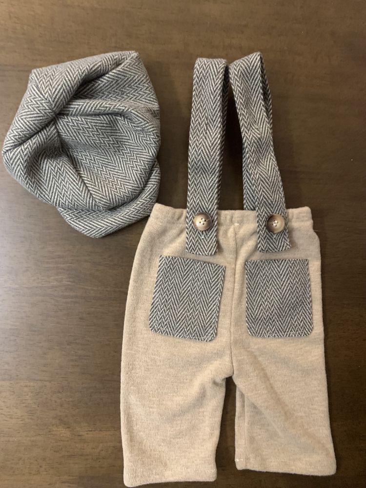 Ubranka dla chlopca do sesji newborn props