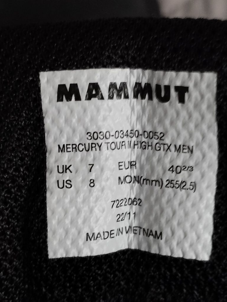 Nowe męskie buty Mammut Mercury Tour High GTX 40 2/3 (25,5) gore-tex