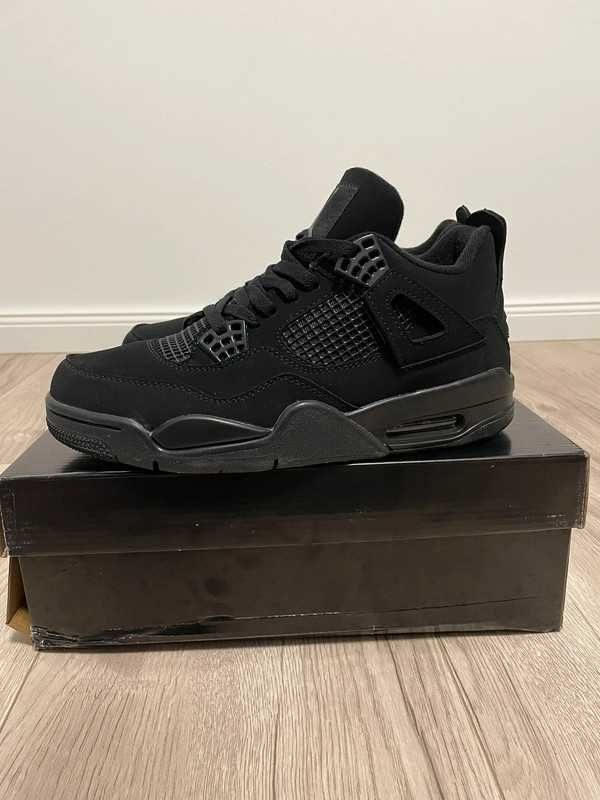 Nowość*NowyJordan4NikeAir4 BlackunisexTrampki 45