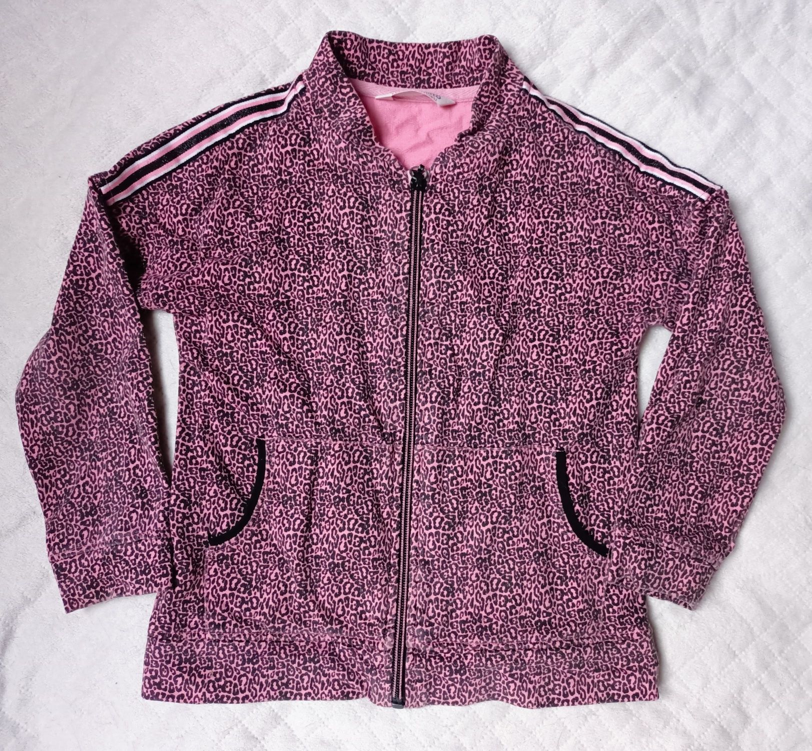Rozpinana dziewczęca bluza w panterkę Coccodrillo rozmiar 110