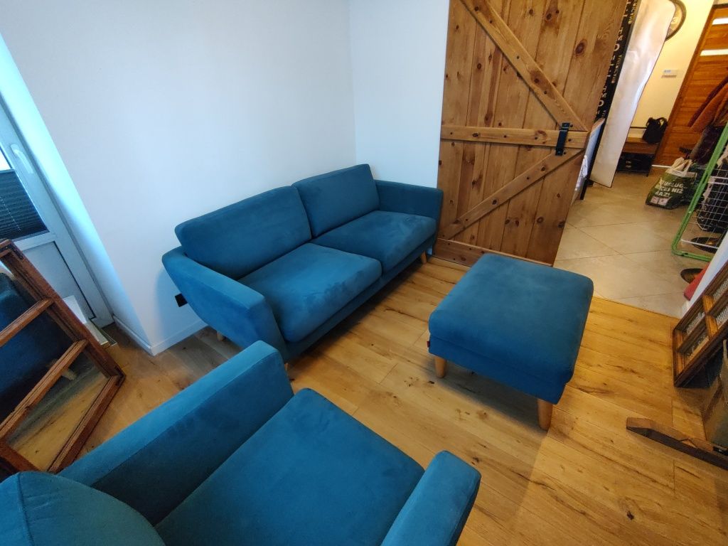 KONSIMO TAGIO  zestaw sofa, fotel, pufa. Loft, modern OKAZJA